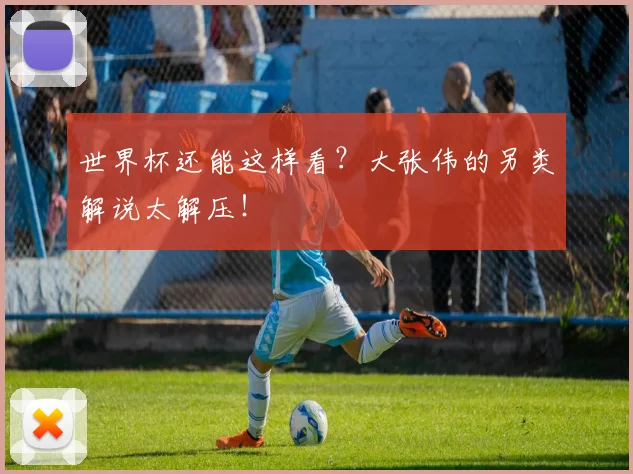 世界杯还能这样看？大张伟的另类解说太解压！